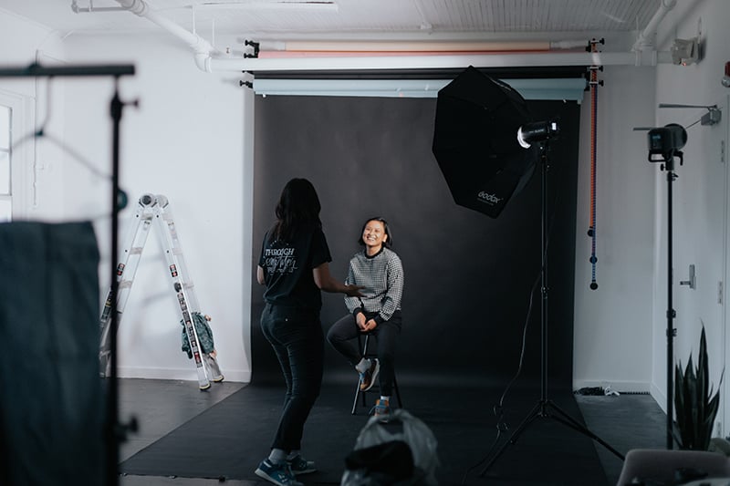 A stylist at work