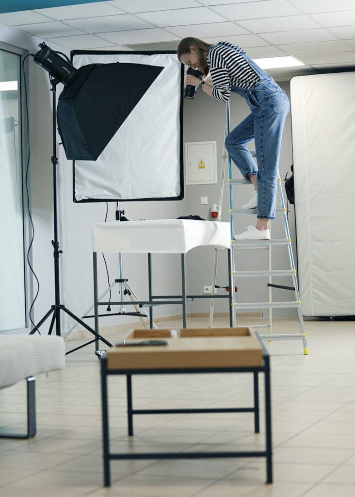 flat lay photo studio